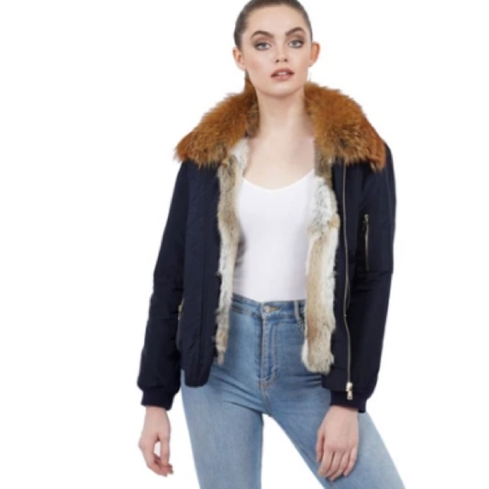 Love Token Rochelle fur jacket size xs